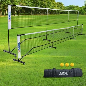 Deluxe Schwerlast Pickleball Netz mit Rädern, 22 Fuß Pickleball Netz System, ... - Bild 1 von 7