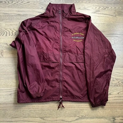 SS Jeremiah O'Brien Red San Francisco Tourist Windbreaker Jacket Mens 2XL - Image 1 of 4