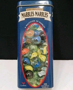 Cardinal Kids Collection Marbles 100 Colorful Marbles in Tin 2001 Ages 6+ - Picture 1 of 9