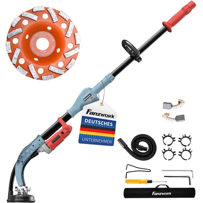 Betonschleifer Betonfräse Winkelschleifer mit Teleskopstange bis 1,20 m FANZWORK - Bild 1 von 4