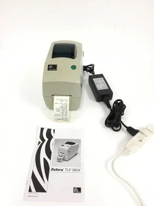 Zebra TLP2824 Thermotransfer Etiketten Barcode Drucker mit Netzteil, FUNKTIONIERT - Bild 1 von 10
