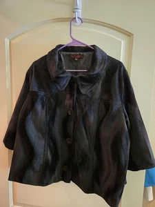 C Magic Xxxl Women's Coat, Black, Velvet - Picture 1 of 7