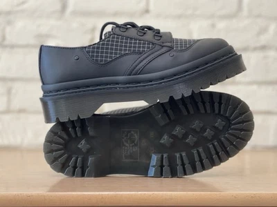 Dr. Martens 1461 EXP Negro Bex Grid Ripstop Zapatos de Cuero Mujer 10/Hombre 9 Nuevos Foto 1 de 4