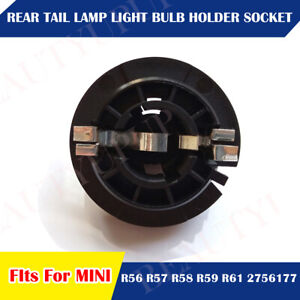 Rear Tail Indicator Light WHITE BULB Socket Holder For MINI R55 R56 R57 58 59 61