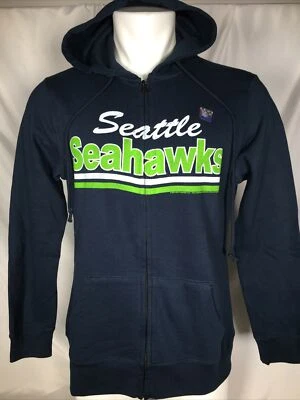 Seattle Seahawks Comida Chatarra NFL Azul Cremallera Completa Sudadera con Capucha Para Hombre GRANDE NUEVO CON ETIQUETAS Foto 1 de 4
