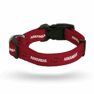 COLLAR AJUSTABLE ARKANSAS RAZORBACKS PERRO MASCOTA PEQUEÑO GRANDE - Imagen 1 de 1
