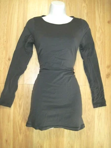 Found grau Spandex Bodycon Langarm Minikleid Einheitsgröße Neu mit Etikett - Bild 1 von 4