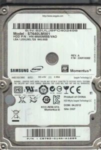 HN-M640MBB ST640LM001 Samsung 640gb Sata 2.5" Sata Hard Drive 686223-001 - Picture 1 of 1