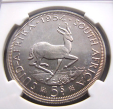 South Africa KM52 Five Shillings 1954 NGC PF 67