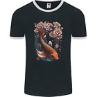 Mystical Koi Carp Flowers Mens Ringer T-Shirt Fotl