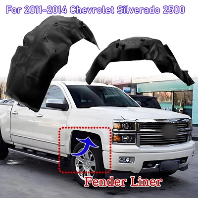 For 2011-2014 Chevrolet Silverado 2500 HD/3500 HD Front Left+Right Fender Liner - Image 1 of 4
