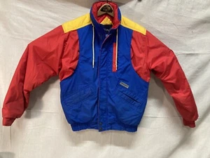 Wrangler Multicolored Ski Jacket Coat 80s 90s Youth L Retro Outdoors Alpine G870 - Picture 1 of 13