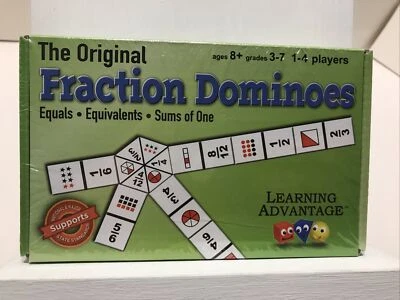 Learning Advantage -The Original Fraction Dominoes (2016) Grades 3-7 / NEW - Image 1 of 4