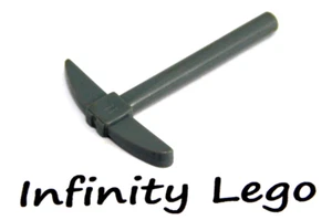 6 LEGO Dark Bluish Grey Tool Minifig Pickaxe (3841) - 6 Pieces - Picture 1 of 1