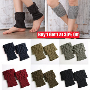 Ladies Short Leg Warmers Crochet Cuffs Ankle Toppers Knitted Trim Boot Socks UK