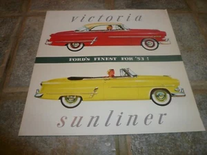 Folleto de ventas de Ford 1953 - estilo desplegable - Imagen 1 de 4