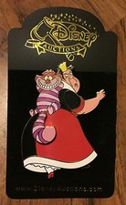 Disney Auctions Cheshire Cat and Queen of Hearts Spinner Tail Pin LE NEW VHTF