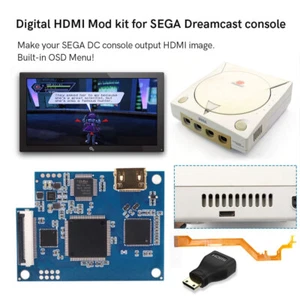 1080P Digital HDMI MOD Kit SEGA DC  TV Output For SEGA Dreamcast Console - Picture 1 of 10