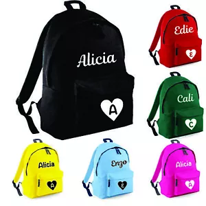 Personalised Printed Backpack, Gift Backpack, Your Name and Initial Printed Bag - Picture 1 of 26