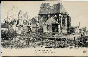 CP 60 OISE - Amy - Ruines de l'Eglise - Campagne 1914-1917 - Bild 1 von 2