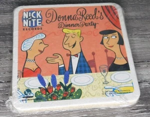 Posavasos de colección ~ Posavasos de doble cara Nick at Nite 1995 Nuevo en paquete🍸🍹🍷 - Imagen 1 de 2