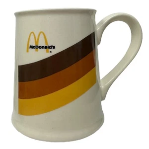 Vintage 1978 McDonald's System Coffee Mug 70s Cup Brown Yellow Retro 22 oz RARE - Picture 1 of 7