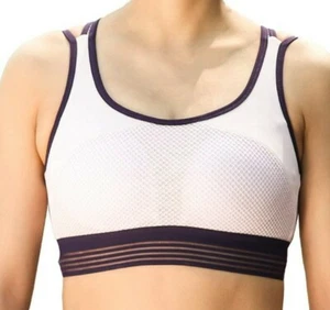 SUPSOO Pink Women's Padded Sports Bra Breathable Mesh RacerBack Workout Medium - Picture 1 of 8