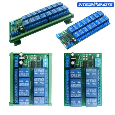 DC 12V 8/16Channel RS485 Relay Modbus RTU Protocol Remote Control DIN Rail Case - Image 1 of 4