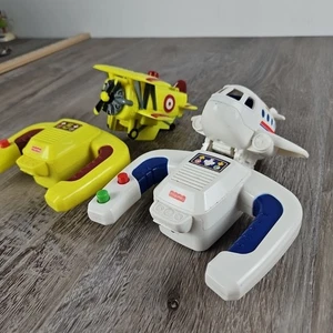 Geotrax Remote Control Bi Plane Airplane Loopy Loco Plus High Flyin White Plane - Picture 1 of 4