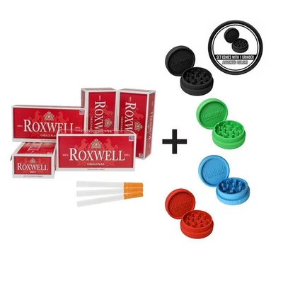 Tubos de cigarrillo Roxwell tamaño 100 rojo tubos de filtro RYO originales paquete de 200 1000 quilates Foto 1 de 4