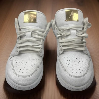 Nike Air Jordan 1 Low SE Women's White 'Metallic Gold' (CZ4776 100) No Insoles  - Image 1 of 4
