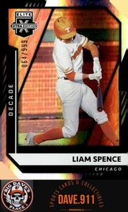 Liam Spence 2021 Panini Elite Extra Edition Decade Die Cut #154 SN Chicago Cubs - Bild 1 von 2