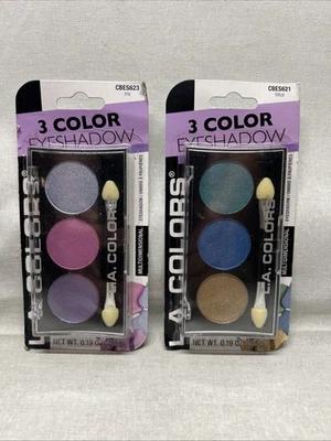 (2) L.A. Colors 3 Color Eyeshadow Trio IRIS CBES623 & Lotus CBES621 - Image 1 of 2