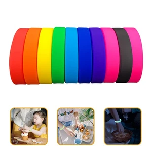 100 Pcs Silicone Bracelet Kids Safety Wrist Band Child Rubber Bracelets Girls - Picture 1 of 10
