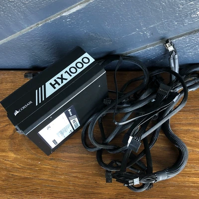 Corsair HX1000 1000Watts 80 Plus Platinum AC Power Supply | RPS0076 CP-9020139 - Image 1 of 4