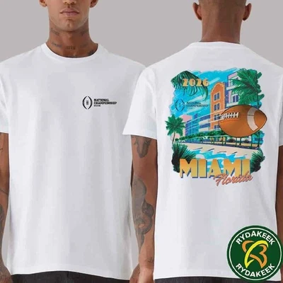 College Football Playoff National Championship Game 2026 Miami Beach T-Shirt - Image 1 of 4