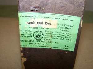 Vintage Insuperable Extract Company bottle of Rock n Rye 1 Oz Glass Bottle 8 - Picture 1 of 3