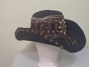 Whittall & Shon Western Appliques Concho Embellishments Black & Bronze Hues - Picture 1 of 8