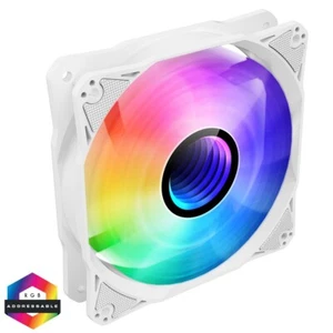 CIT Pro YH120 120mm 12cm ARGB PC White Dual-Ring Infinity Mirror A-RGB Fan - Picture 1 of 12