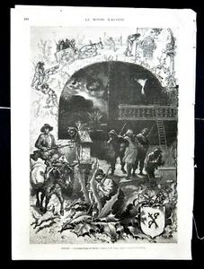 1874:Orig.Xilografia.IL BRIGANTAGGIO IN SICILIA - LE BRIGANDAGE EN SICILE. ETNA. - Foto 1 di 1