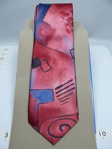 Ketch Classics Mens Tie - 56 in x 3 1/2 inch wide - Maroon, blue, black, pink - Picture 1 of 3