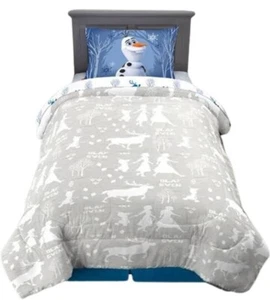 Disney Frozen "Olaf" Kids 2pc Reversible Twin/Full Comforter Set-W7540723573 - Picture 1 of 7