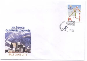 Lituania 2002 Primer Día Cubierta #710 Salt Lake Invierno Juegos Olímpicos Esquí - Imagen 1 de 2