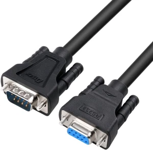 6Ft RS232 Serial Cable Extension Male to Female 9 Pin Straight Through - Picture 1 of 12