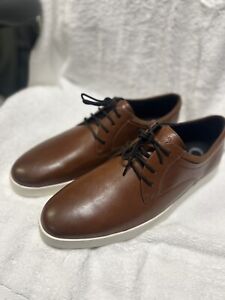 Calvin Klein Men's Casual Leather Shoes Fashion Sneakers Brown Size 12 NEW!!