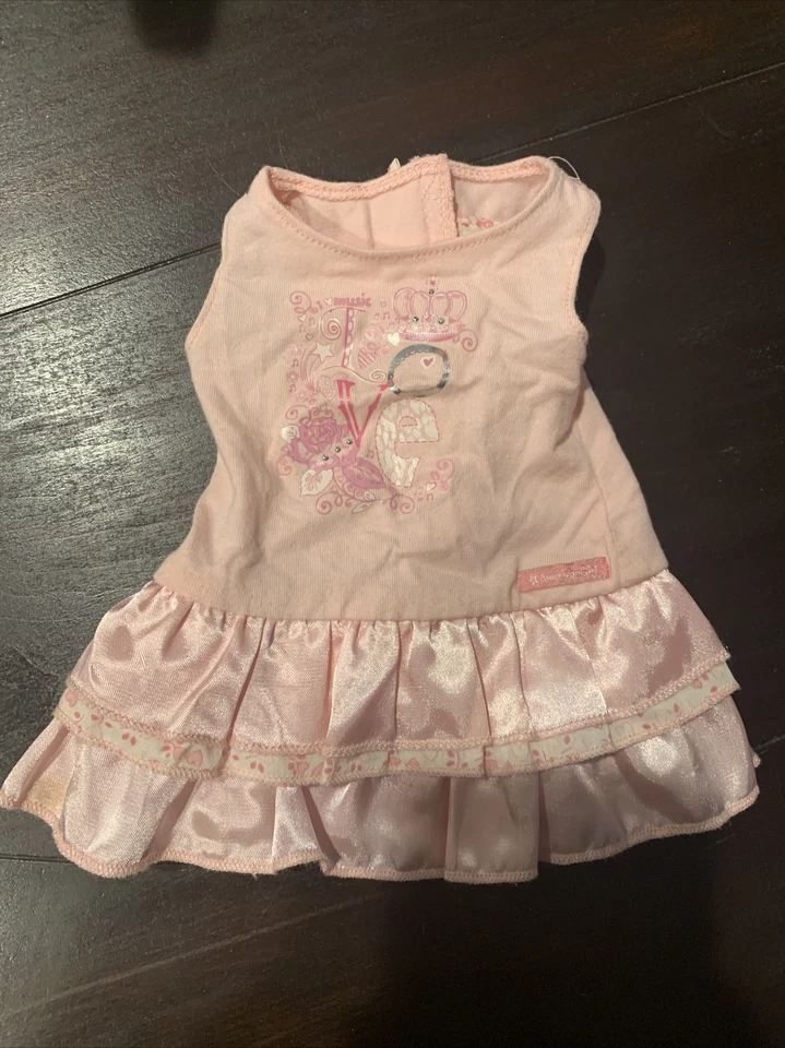 Muñeca American Girl Bonita Rosa Conjunto Vestido Volantes Lazo I Love Music Dance Rosa Foto 1 de 3