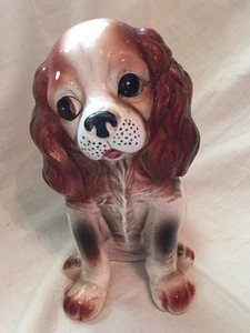 VINTAGE TILSO COCKER SPANIEL PUPPY DOG HAND PAINTED FOIL TAG JAPAN - Picture 1 of 1