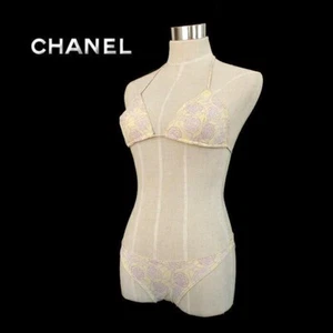 Chanel Swimsuit Bikini Size 40 Color White Women's Unused From Japan - Picture 1 of 3