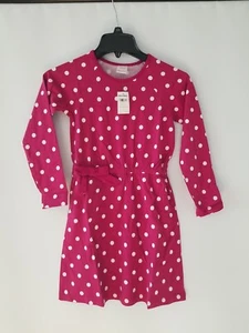 NWT HANNA ANDERSSON MULBERRY DOTTY BOW POLKA DOT PRINT DRESS 130 8 - Picture 1 of 6