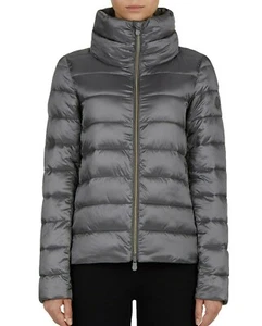 GIACCA TRAPUNTATA TRAPUNTATA $298 NUOVA CON ETICHETTE SAVE THE DUCK taglia 2/M IRIS COLLETTO RIALZATO GRIGIO MEDIO - Foto 1 di 5